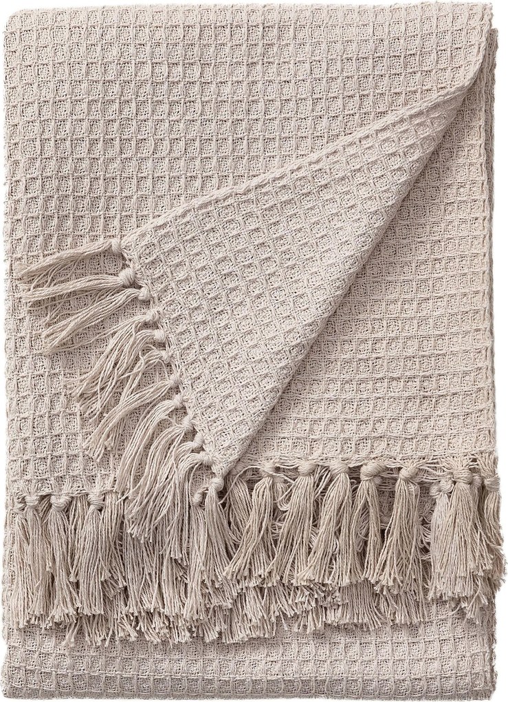 Bawełniany koc Amalia w kolorze kremowym