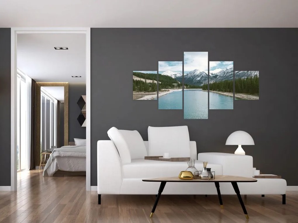 Obraz górskiego krajobrazu (125x70 cm)