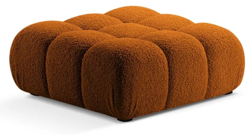 Pomarańczowy podnóżek modułowy z materiału bouclé Bellis – Micadoni Home