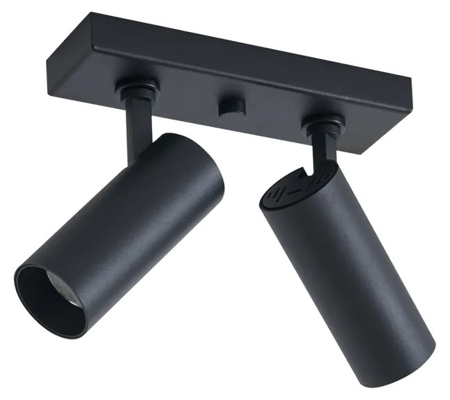 Nowoczesna lampa sufitowa czarna z możliwością ściemniania, 2-źródłowa - Tate Nowoczesny Oswietlenie wewnetrzne