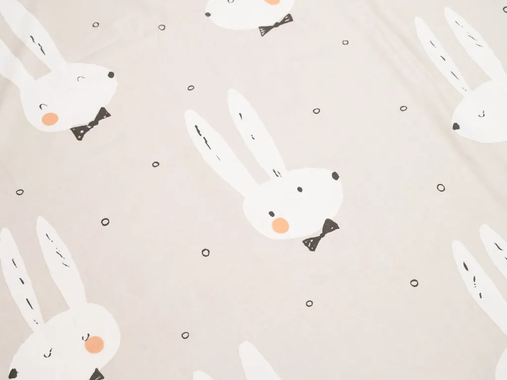 PrzytulneMieszkanie.pl PrzytulneMieszkanie.pl Pościel z mikrowłókna WHITE RABBIT, beżowa Rozmiar pościeli: 70 x 90 cm | 140 x 200 cm