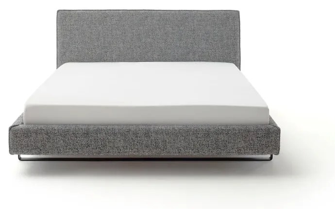 Szare tapicerowane łóżko dwuosobowe 180x200 cm La Gomera – Meise Möbel
