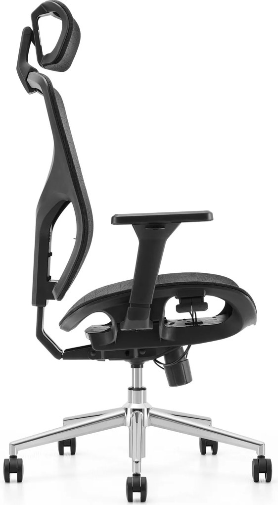 Fotel siatkowy do pracy przy komputerze Herta, zgodny z normą BHP