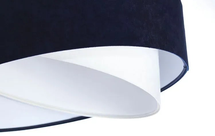 Granatowo-biała lampa wisząca nad stół - EX995 T8-C20