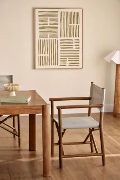 Składane Krzesło Reżyserskie Z Drewna Akacjowego Olivia Ciemny Akacjowy Brąz - Sklum