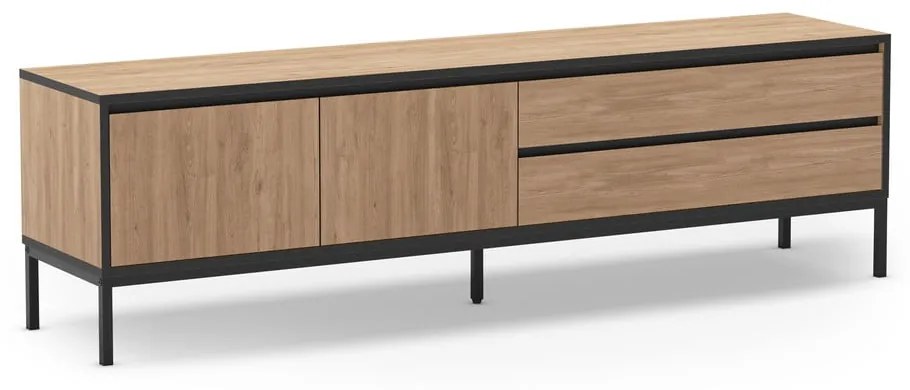 Szafka pod TV w dekorze dębu 180x55 cm Lorenza – Marckeric