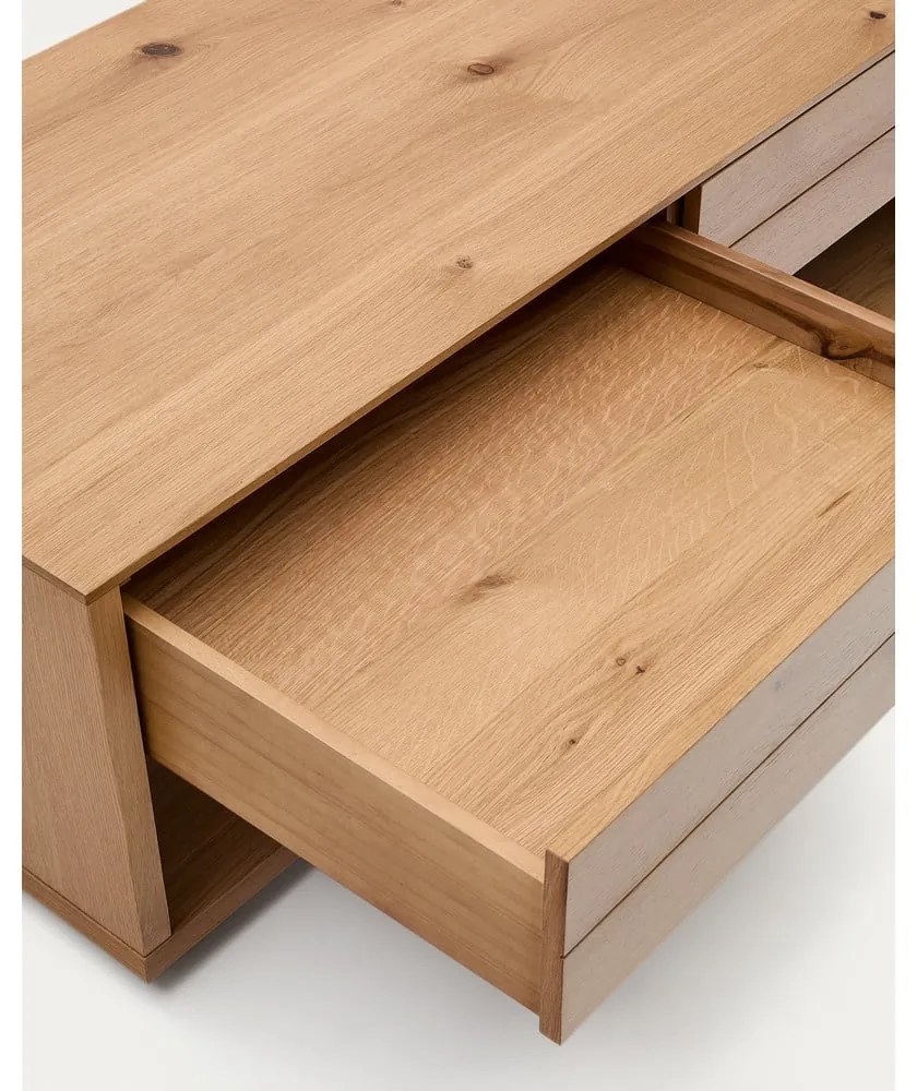 Stolik w dekorze dębu w naturalnym kolorze 60x140 cm Alguema – Kave Home