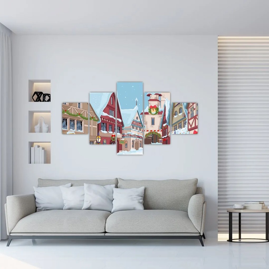 Obraz - Zimowa aleja (125x70 cm)