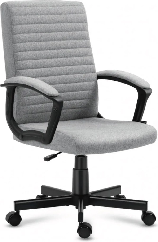 Obrotowe krzesło biurowe z podłokietnikami Ivo, kolor szary