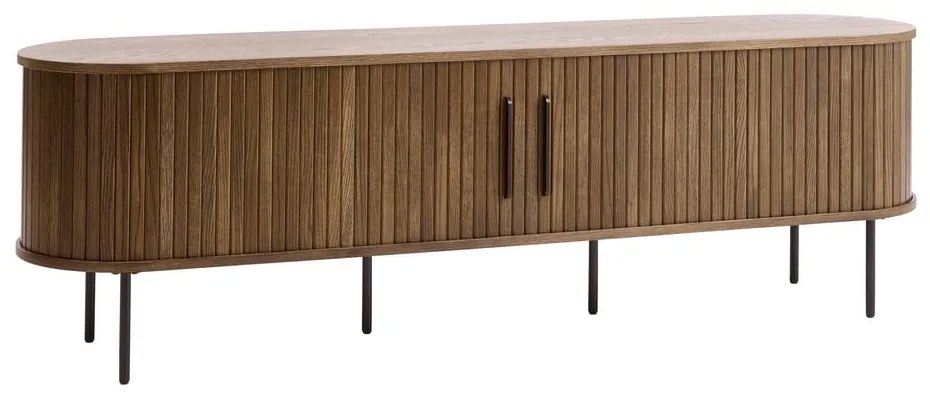 Brązowa szafka pod TV w dekorze dębu 180x56x45 cm Nola – Unique Furniture