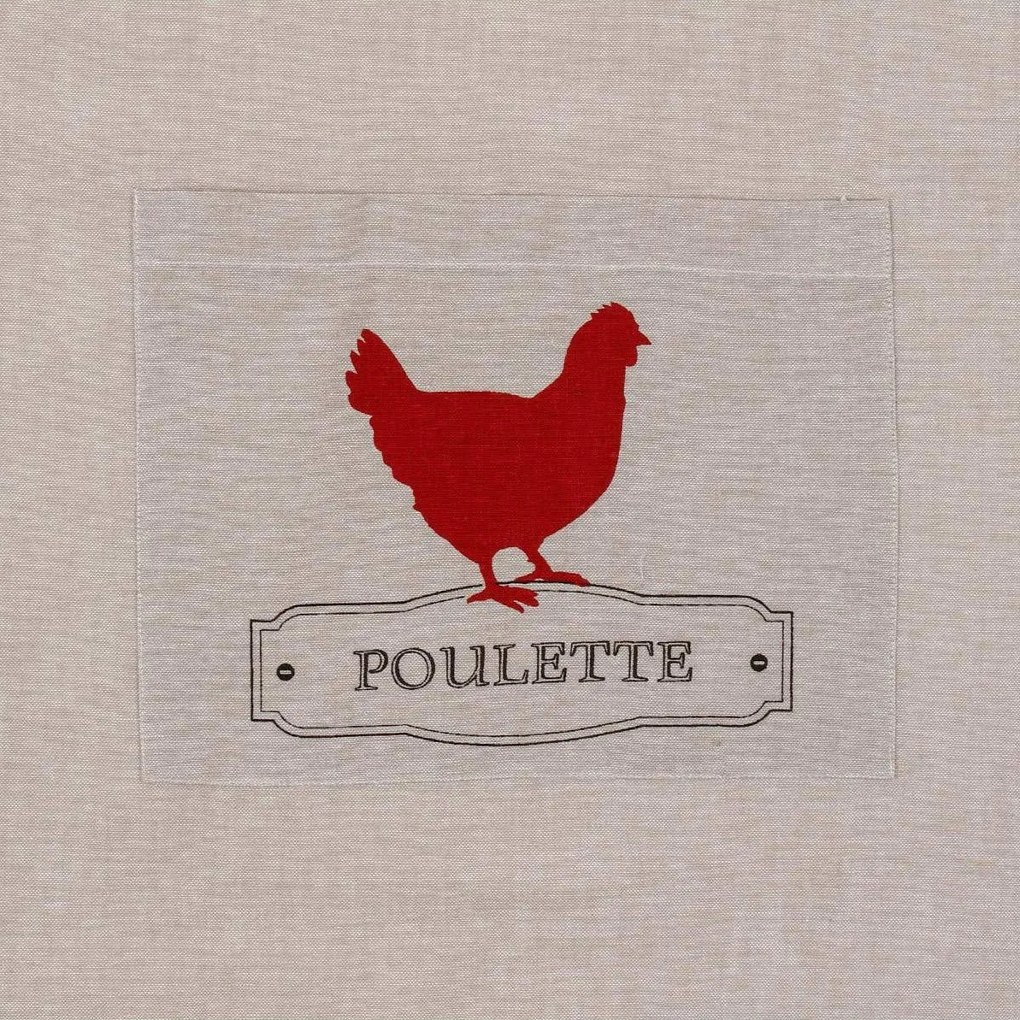 Fartuch kuchenny POULETTE, bawełniany, 60 x 80 cm