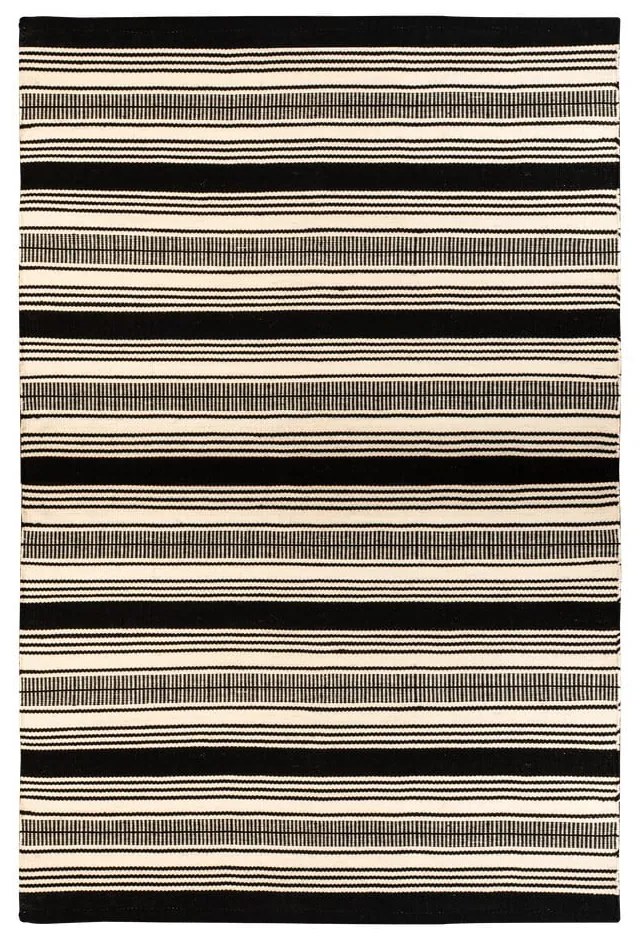 Czarno-biały dwustronny zewnętrzny dywan z tworzywa z recyklingu Green Decore Zambezi, 160x230 cm