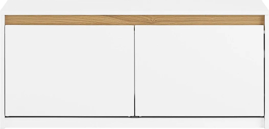 SoBuy Ławka na buty z 2 drzwiami i z pojemnikiem FSR171-W