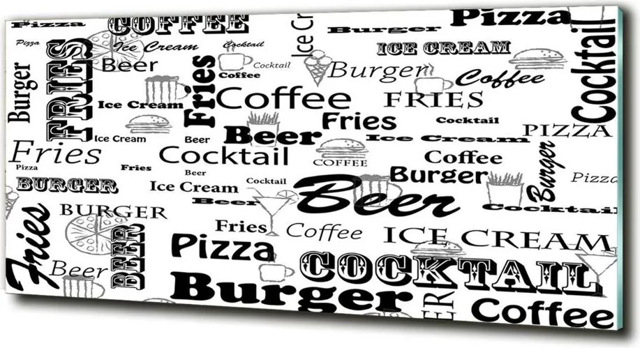 Foto obraz szklany Menu w restauracji