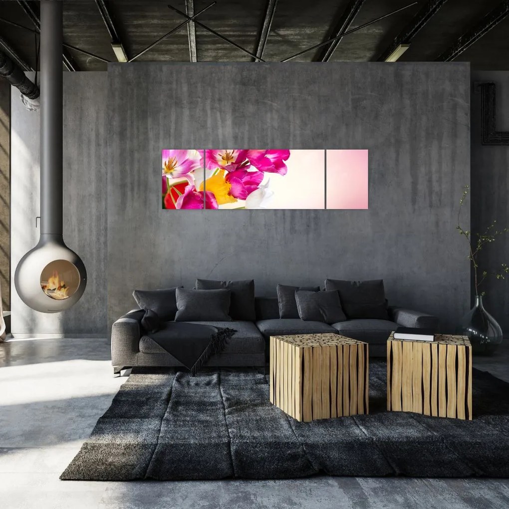 Obraz tulipanów (170x50 cm)