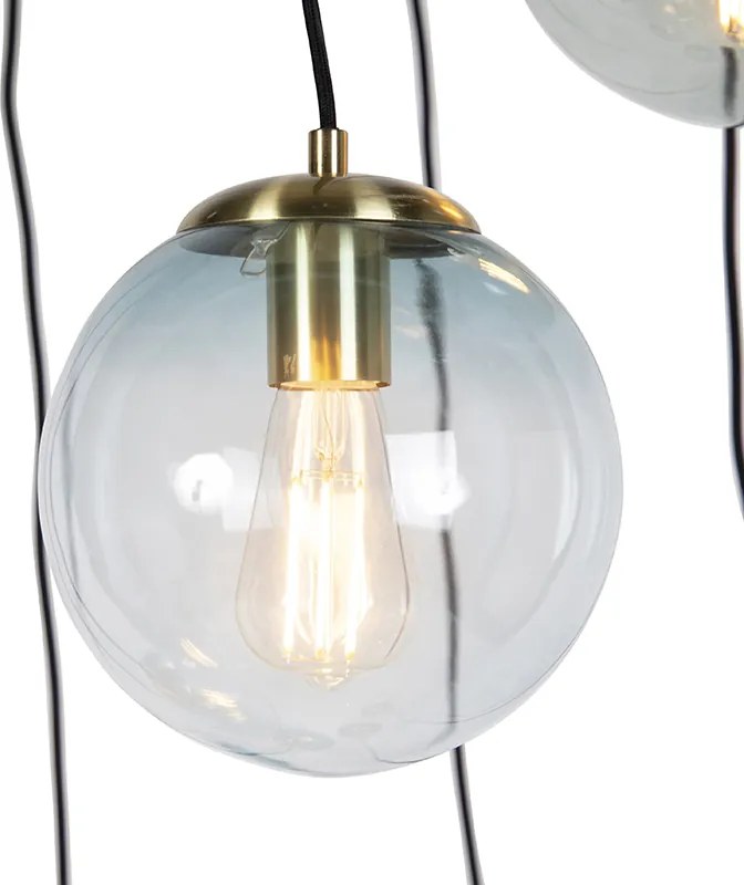 Inteligentna lampa wisząca mosiądz 7-świateł w tym WiFi ST64 - Pallon