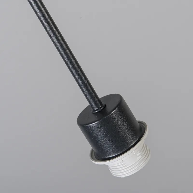 Nowoczesna lampa wisząca czarna z kloszem 45 cm taupe - Combi 1 Nowoczesny Oswietlenie wewnetrzne