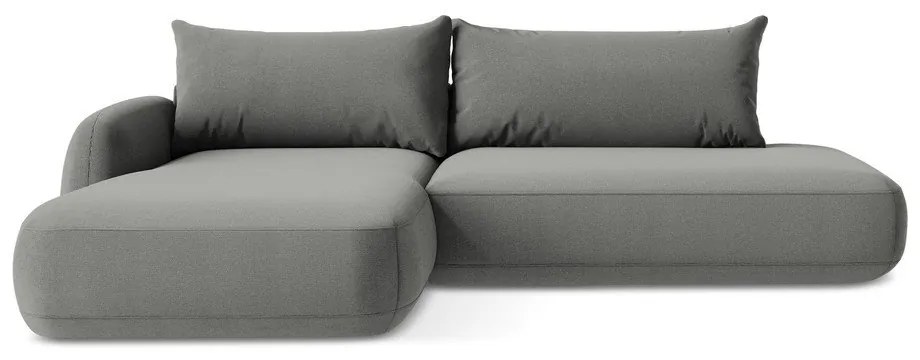 Szary rozkładany narożnik (lewostronny/z szezlongiem) Hale – Makamii