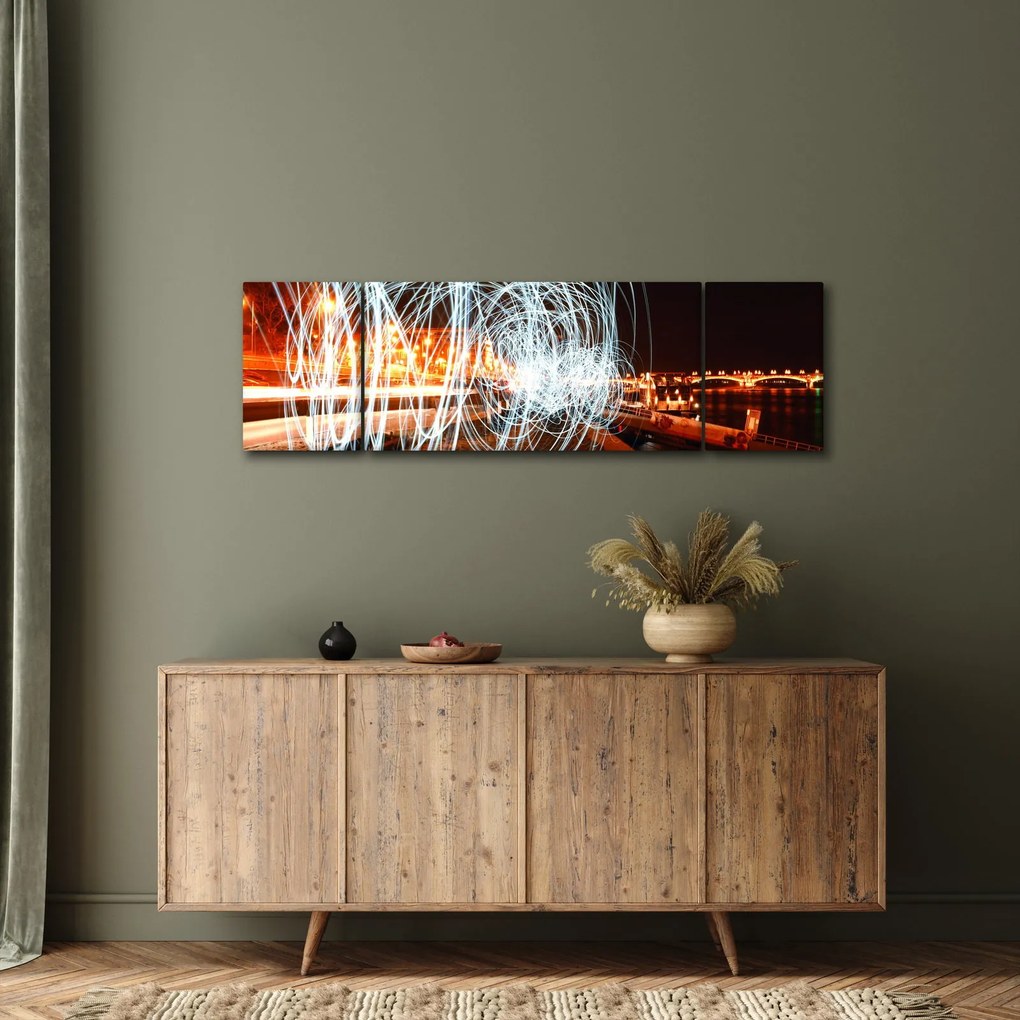 Obraz fal świetlnych (170x50 cm)