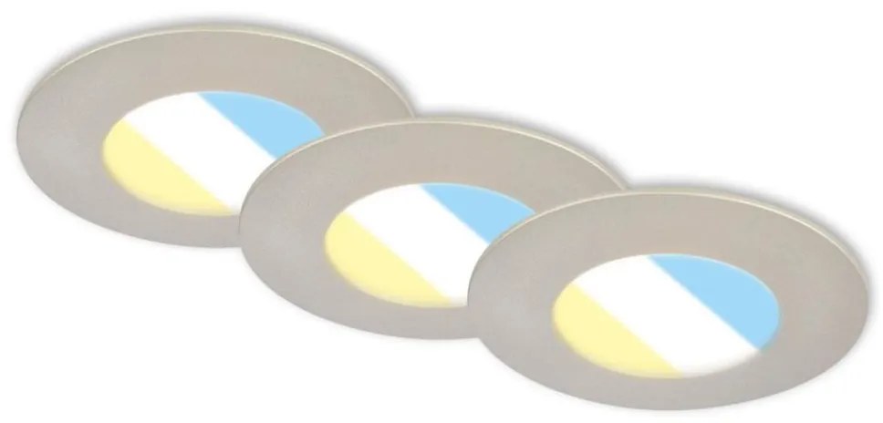 Briloner 7598032 -ZESTAW 3x LED Łazienkowa oprawa wpuszcz. LED/4,9W/230V IP44 chrom