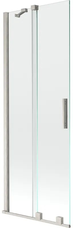 Mexen Velar parawan nawannowy 2-skrzydłowy rozsuwany 75 x 150 cm, transparent, nikiel szczotkowany - 896-075-000-01-97
