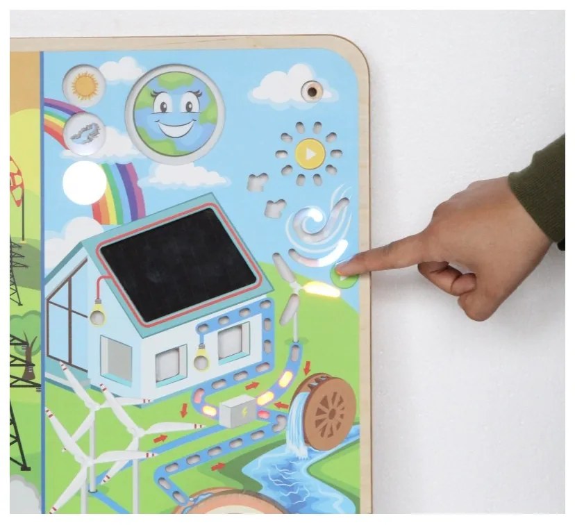 Masterkidz tablica edukacyjna energia odnawialna i nieodnawialna montessori