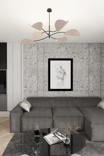 Szara minimalistyczna lampa wisząca - M131-Urdom