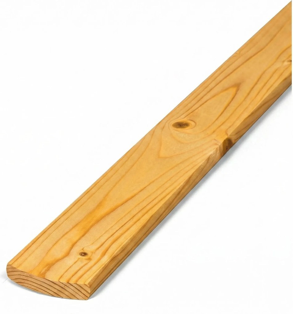 Sztachety, zaokrąglone, jasna lazura, 10 szt., 20 x 95 x 1800 mm