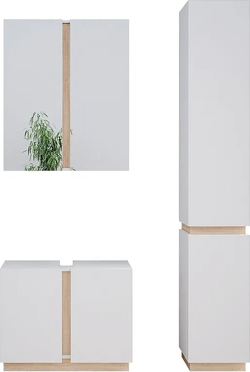 Zestaw mebli łazienkowych biały 70x34x55 gloria