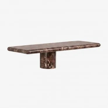 Szafka Nocna Wisząca 35x15 Cm Z Marmuru Uganda Brązowy Marmur Emperador - Sklum