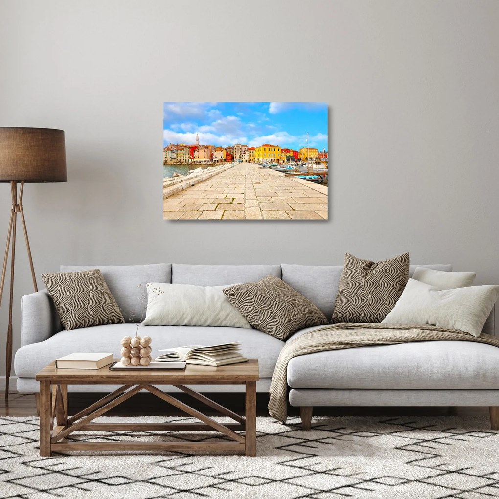 Obraz na szkle - Stare istryjskie miasto Poreč, Chorwacja (70x50 cm)