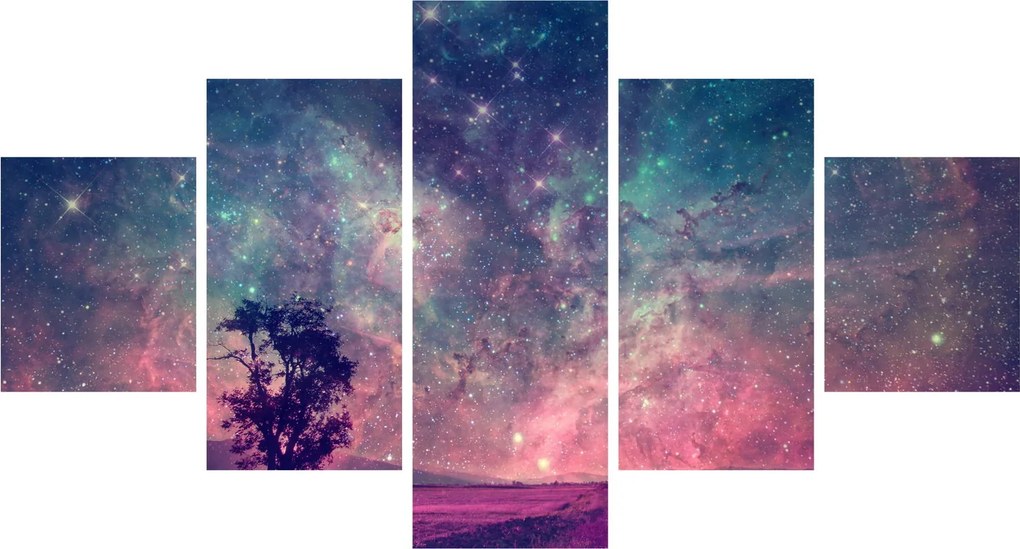 Obraz - Nieziemskie nocne niebo (125x70 cm)