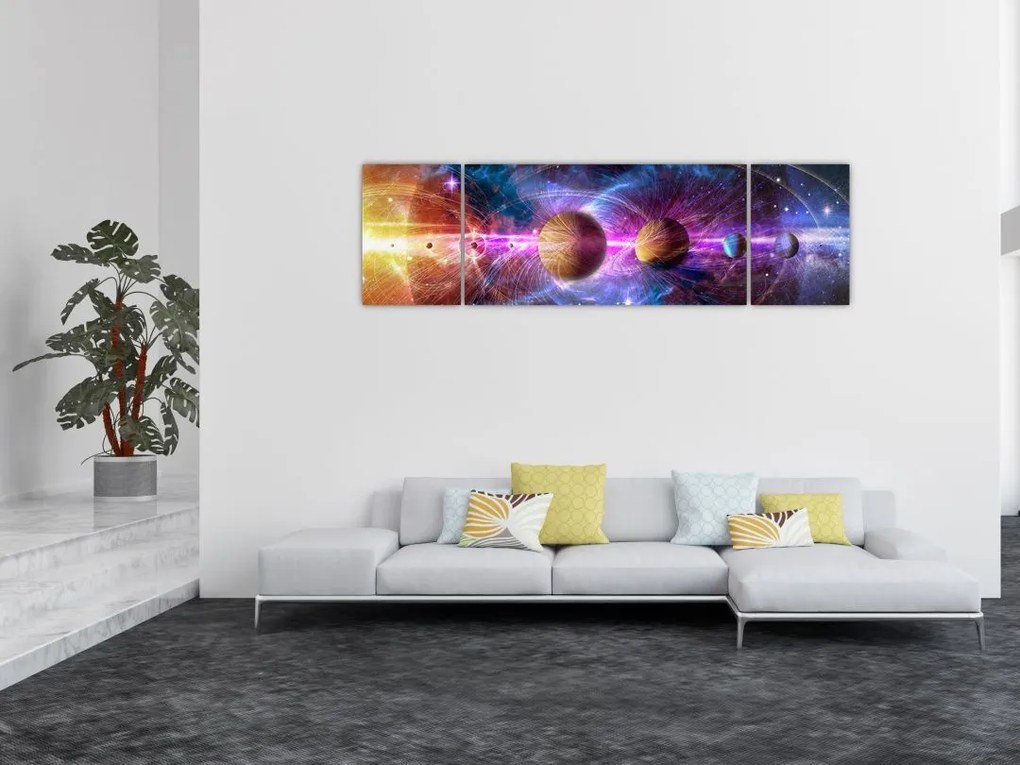 Obraz - Układ Słoneczny (170x50 cm)