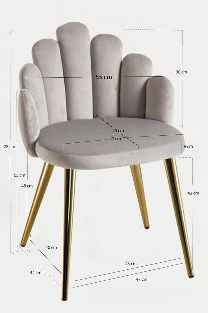 Rcznie zote aksamitne krzeso