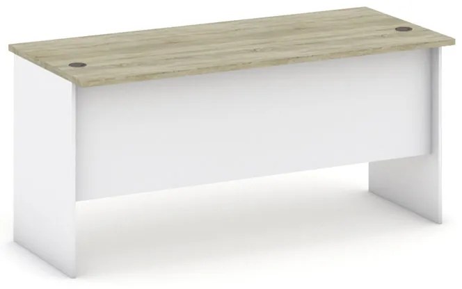 Biurko MIRELLI, 160x80 cm, biały/dąb sonoma