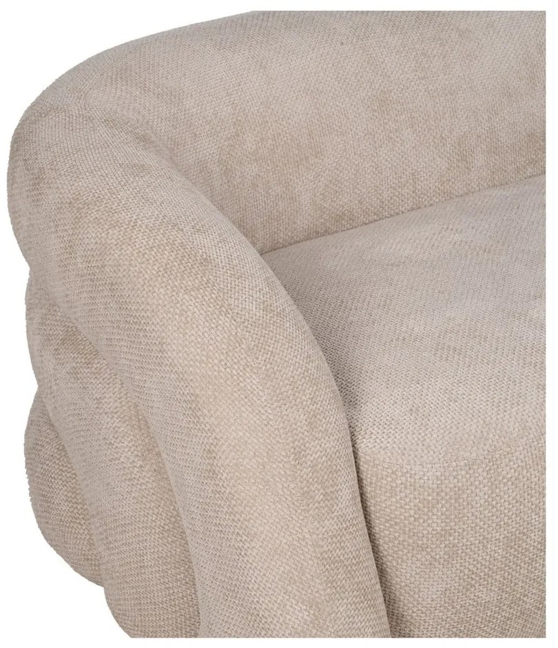 Beżowa sofa z tkaniny szenilowej 200 cm Minimal – Ixia