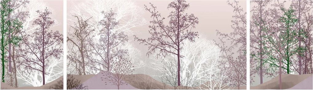 Obraz lasu (170x50 cm)