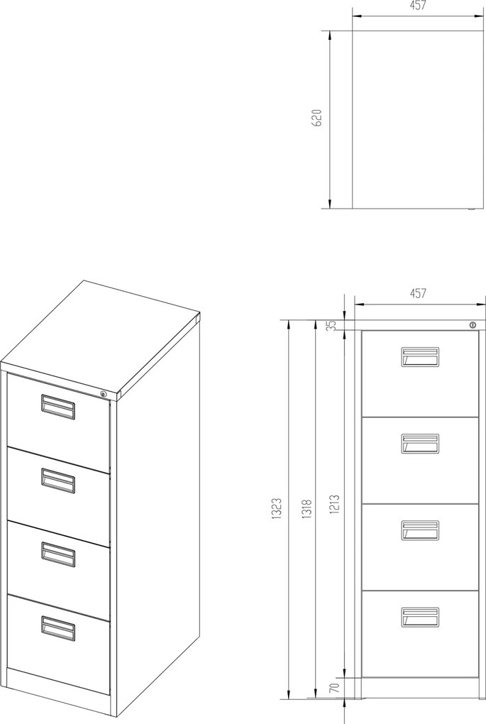 Szafka kartotekowa Eco Design Sara V004 46x62x132 cm biały/dąb sonoma