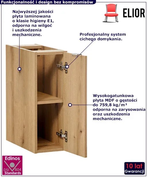Nowoczesna szafka łazienkowa w kolorze dębu - Dafo 7X