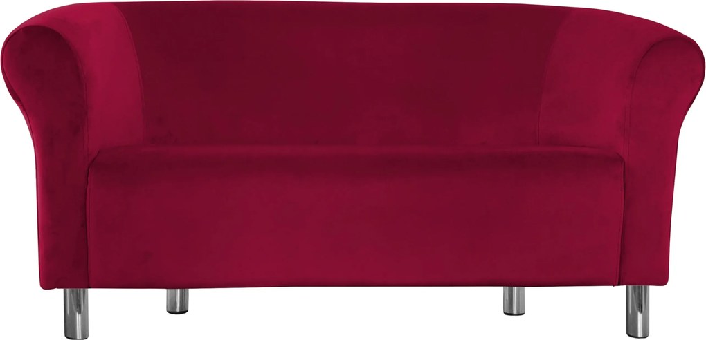 Sofa Milo tkanina Welur : Kolor nogi - Chrom, Kolor tkaniny - VELVET - MG31, Typ tkaniny - Velvet, Wysokość nogi - 15 cm