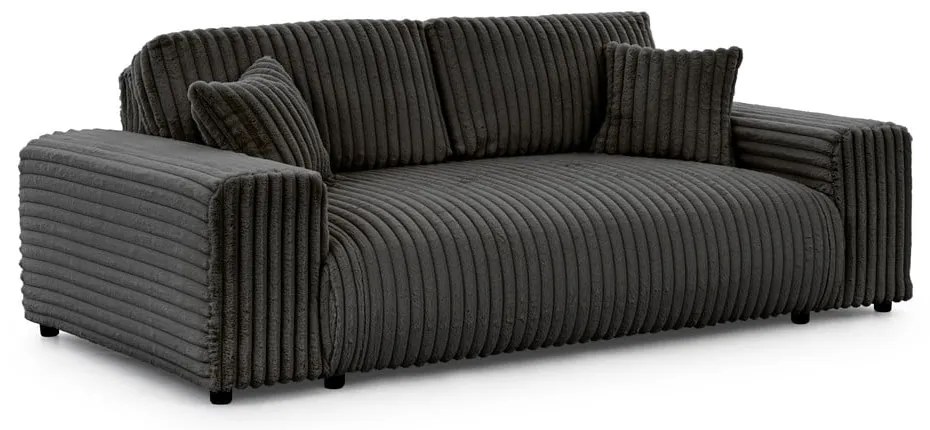 Ciemnoszara sztruksowa sofa 213 cm Justin – Ropez