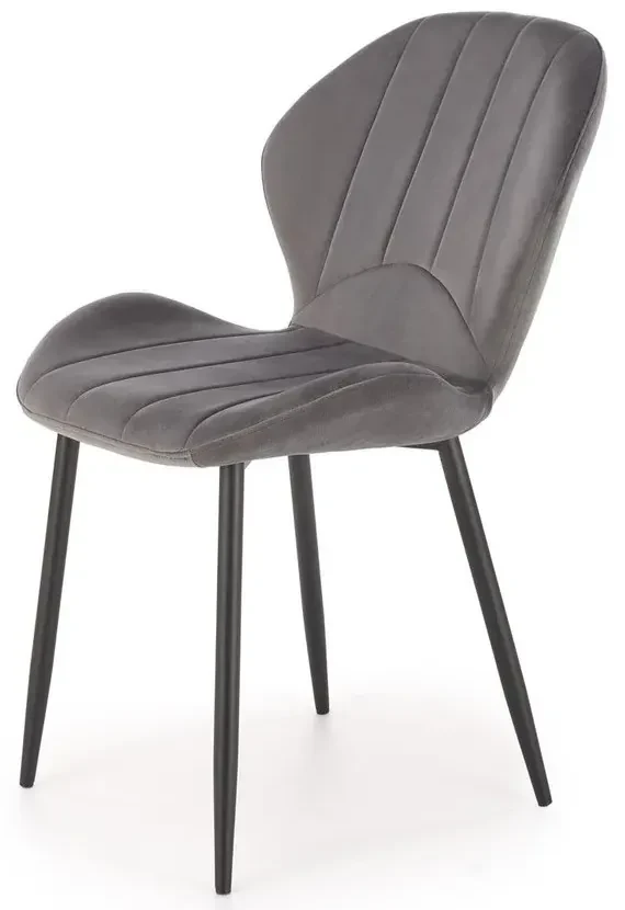 Krzesło tapicerowane K538 VELVET szare HALMAR