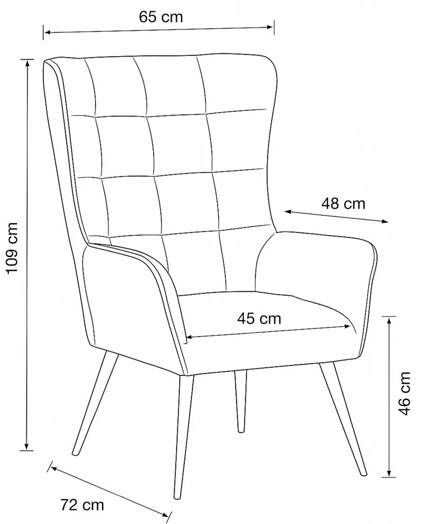 Fotel relaksacyjny 315 GREY2, ciemnoszary