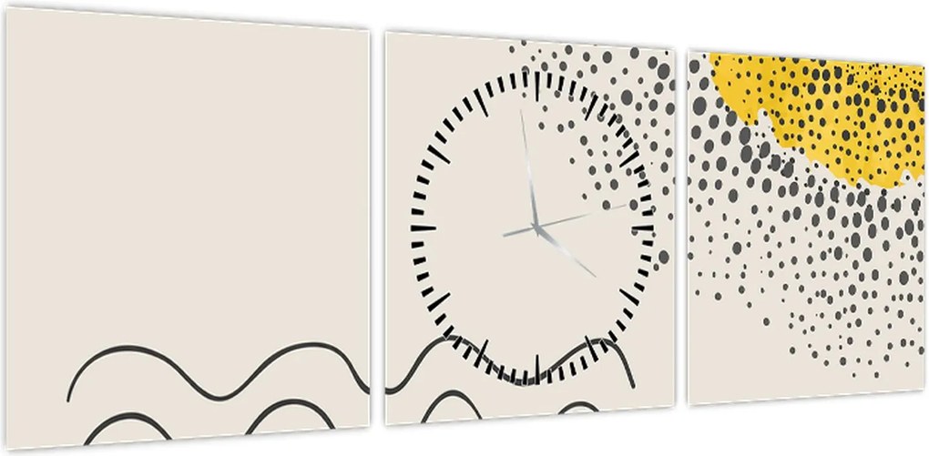 Obraz - Abstrakcyjny obraz plaży N⁰1 (z zegarem) (90x30 cm)