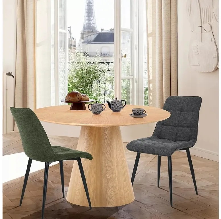 Okrągły stół jadalniany ANGEL 120x120 cm, dekor dąb