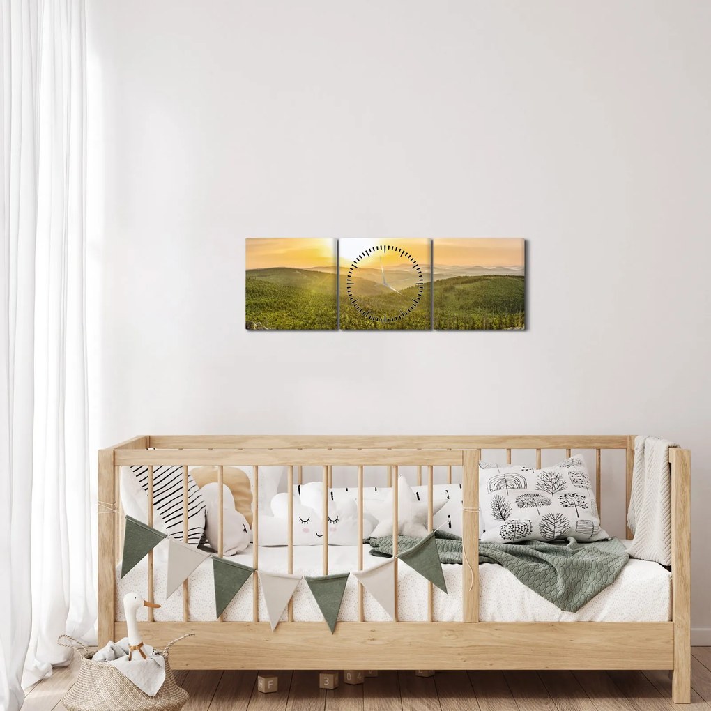 Obraz panoramiczny (z zegarem) (90x30 cm)
