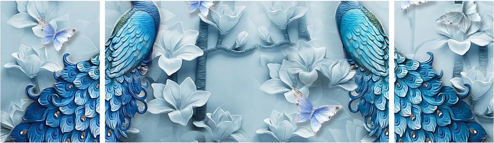 Obraz pawi (170x50 cm)