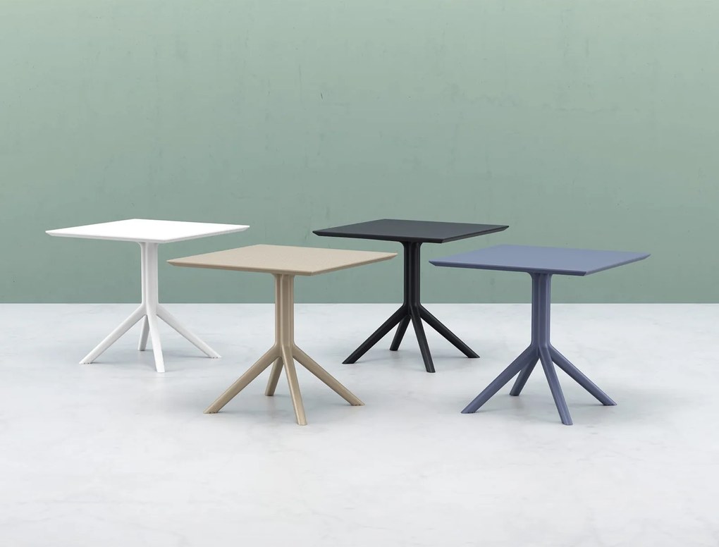 Kwadratowy stół kawiarniany z plastiku Sky Table 80