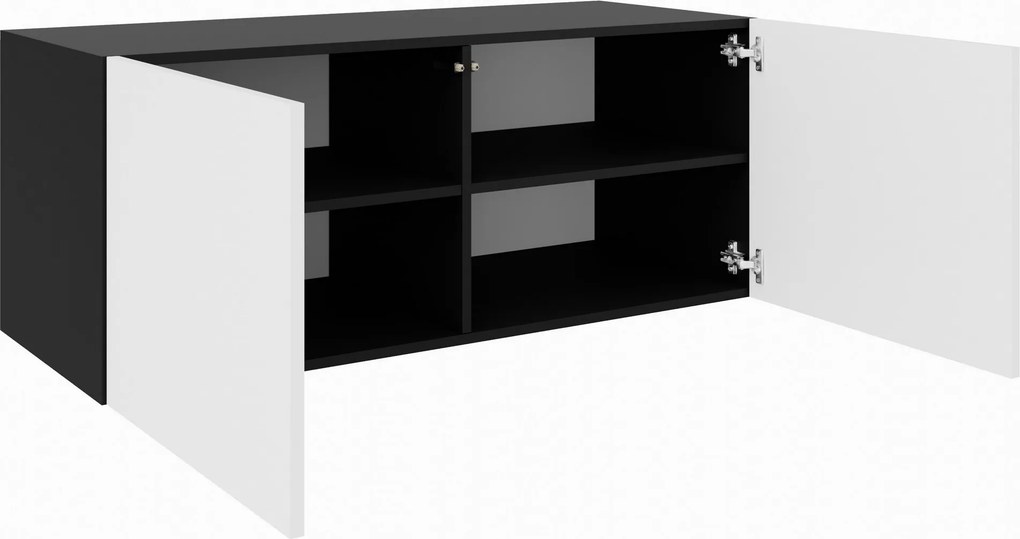 Szafka RTV wisząca MIVO 100 cm do Salonu pod Telewizor - Czarny
