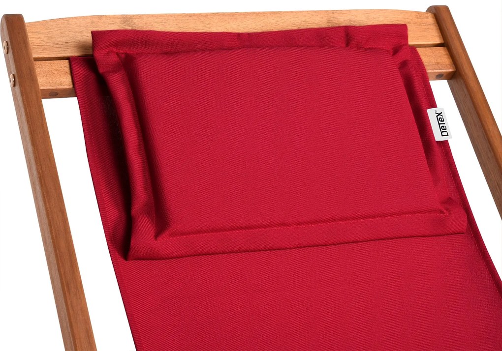 Leżak ogrodowy SIENA, 65x87x102cm, czerwona Casaria